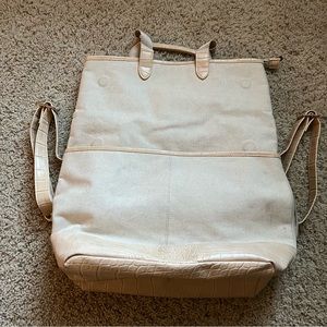 BEIS convertible backpack tote in beige